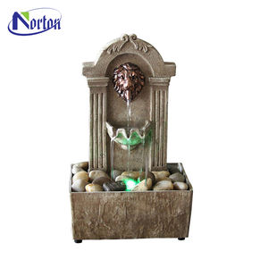 Decoración de jardín al aire libre natural tallada a mano, cascadas de piedra, mármol, cabeza de león, fuente de pared para la <span class=keywords><strong>venta</strong></span> - Product Image 5