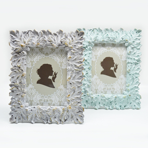 Gold Leaf Design <strong>Shabby</strong> <strong>Chic</strong> Vintage Baroque Style Handmade Eco-Friendly Resin Photo <strong>Frames</strong> <strong>Picture</strong> Ornate Velvet Easel Wall - Product Image 5