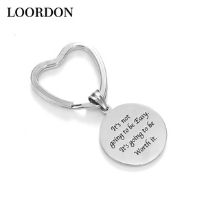 LOORDON acciaio inossidabile non <span class=keywords><strong>è</strong></span> <span class=keywords><strong>facile</strong></span> ma vale la pena portachiavi - Product Image 1