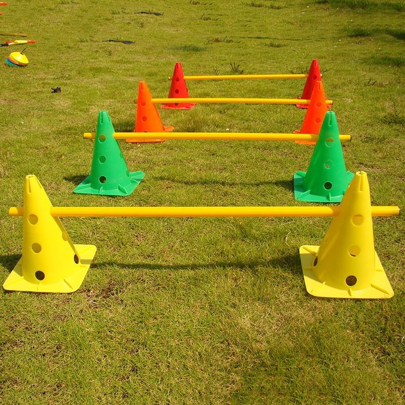 12'' Plastic Cross Top Triangle Hole Cone Custom Sports Cone For Soccer Training
