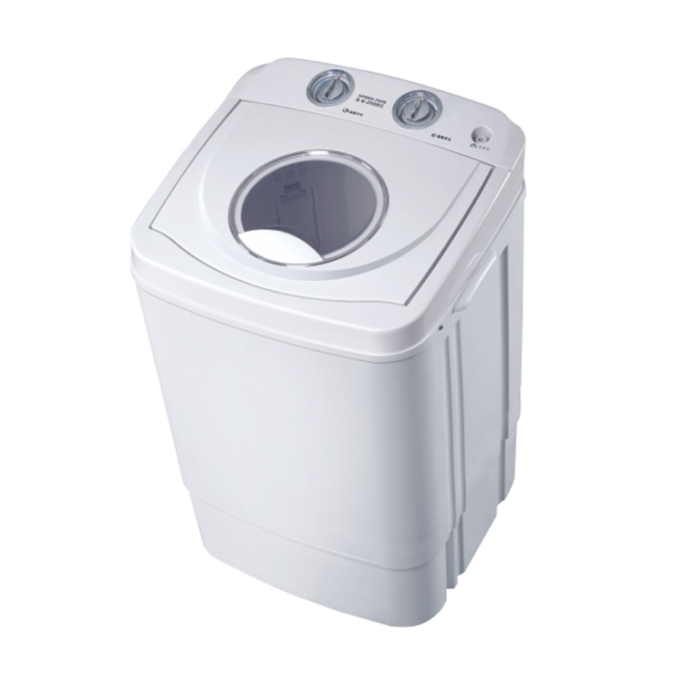 Draagbare wasmachine met één tubs met afvoermand mini - 7 kg wascapaciteit wasstroom 400W voor appartementen, kamperen, slaapzaal, zwart