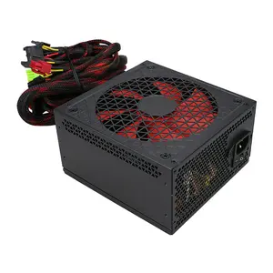 750 واط ATX 6 دبوس PCI-E 140 ملليمتر الأحمر التبريد مروحة الألعاب PC PSU امدادات الطاقة