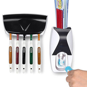 Vendita calda automatica <span class=keywords><strong>Set</strong></span> di 5 spazzolini da denti con supporto a parete supporto per dentifricio in <span class=keywords><strong>plastica</strong></span> <span class=keywords><strong>Set</strong></span> da <span class=keywords><strong>bagno</strong></span> in nuova scatola di colore - Product Image 1