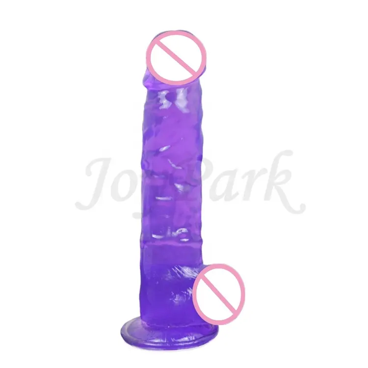 JoyPark Melhor Preço 9 Polegadas Preto Enorme Vibrador Grande Silicone Crystal Jelly Dildo De Vidro Artificial para As Mulheres