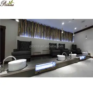 Salon Möbel einfache graue Fuß Spa Sofa Pediküre Stuhl Thailand Großhandel