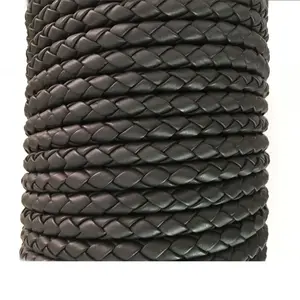 Плетеный кожаный шнур высшего качества для изготовления ювелирных изделий «сделай сам», черный Nappa 3 мм 4 мм 5 мм 6 мм 8 мм