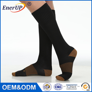 2016 <span class=keywords><strong>Amazon</strong></span> <span class=keywords><strong>chaude</strong></span> vente hommes et femmes sport cuivre compression genou haute chaussettes - Product Image 1