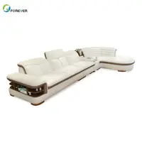 מורדן לבן פינת ספה 7 מושביים ספת עור סט סלון ריהוט