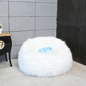 Offre Spéciale en fausse fourrure tissu géant pouf couverture souple Fluffy Fausse Fourrure Grand Sac De Haricot rond Paresseux Canapé-Lit salon canapé meubles - Product Image 5