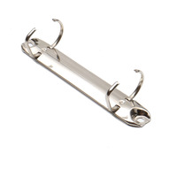 Clip de Carpeta Metálico en Forma de D con 2 Anillos de 25 mm de Altura Interior, Mecanismo de Anillos Plateados para Archivador de Cuero, Gran Venta