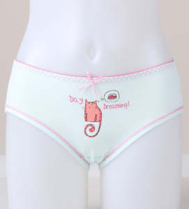 Impression <span class=keywords><strong>de</strong></span> <span class=keywords><strong>dessin</strong></span> animé moyen taille jeune <span class=keywords><strong>dame</strong></span> coton sous-vêtements - Product Image 4