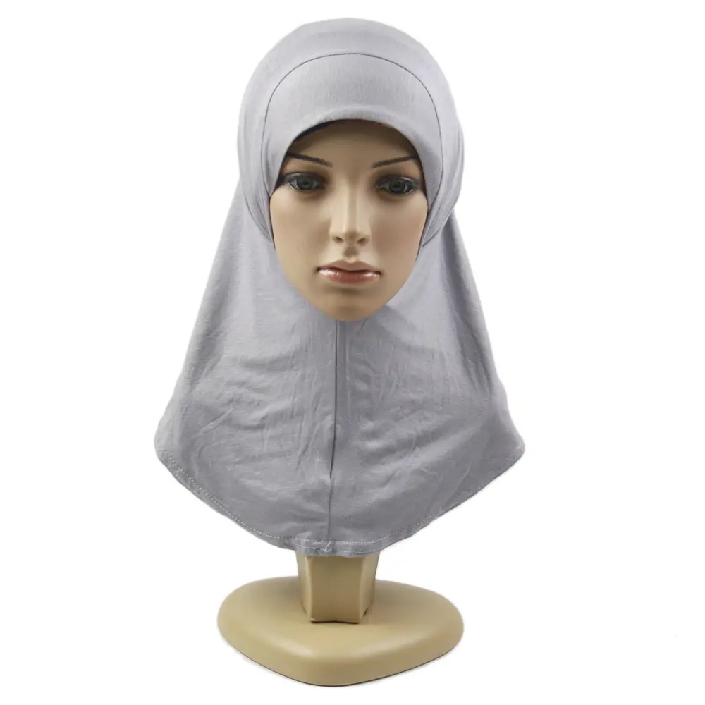 Arabic Islamic muslim women plain color polyester sport instant inner cap scarf hijab headwear bike caps