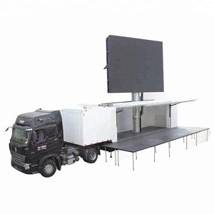 Foton Auman Nền Sân Khấu Di Chuyển Biển Quảng Cáo Sân Khấu Xe Tải Đính Kèm P5mm 18 Chân <span class=keywords><strong>LED</strong></span> Màn Hình Hiển Thị Cho Đường - Product Image 4