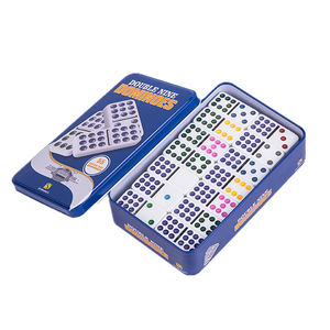 YUANHE-dominó doble de 9 colores, caja de hojalata, dominó de colores personalizado - Product Image 1