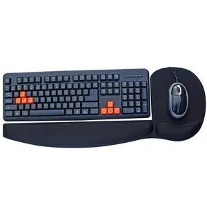 Desain Khusus Sandaran Tangan Sandaran Silikon Lembut untuk Desain Ergonomis Panjang Alas Mouse Sandaran Pergelangan Tangan Mendukung Sandaran Pergelangan Tangan Keyboard