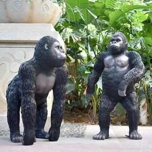 Resin <strong>Large</strong> Chimpanzee Statue Orangutan Animal Figurines Monkey Sculpture Home <strong>Garden</strong> Decoration <strong>Ornament</strong> - Product Image 5