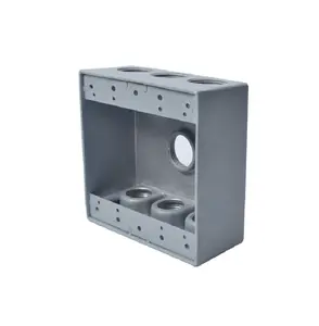 Shanghai Linsky 2-gang 2 "pulgadas profundo material de aluminio caja eléctrica impermeable