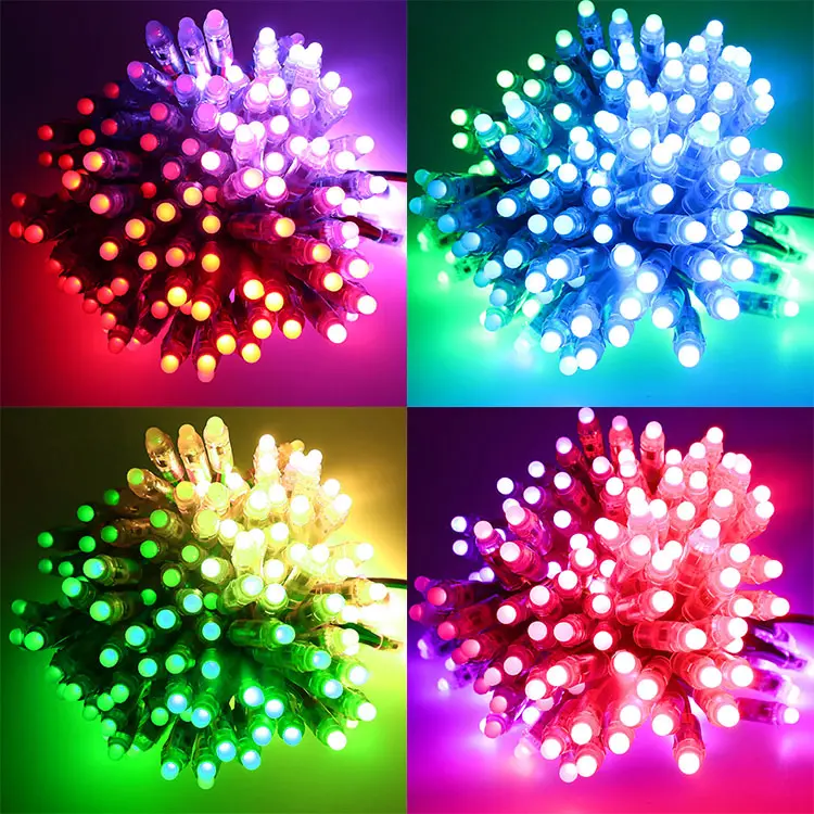 Fio de led digital de 12mm txt, decorativo