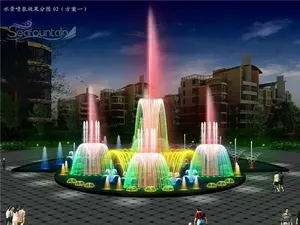 LEDライトガーデンプール水機能噴水