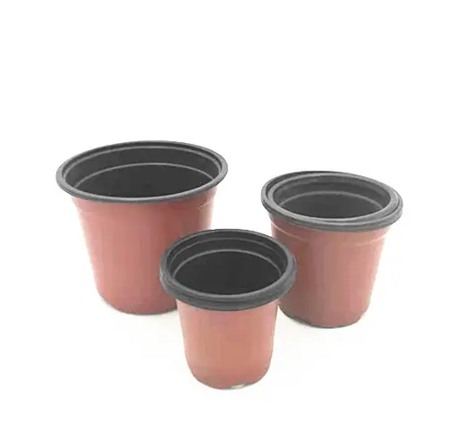 Double colour 2 gallon nursery garden plastic flower pots