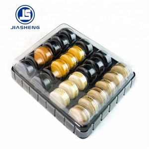 Thiết kế mới nhựa vỉ Khay 24 cái <span class=keywords><strong>Macaron</strong></span> bao bì hộp với nắp - Product Image 1
