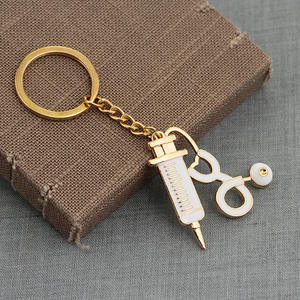 Siringa Stetoscopio Portachiavi Forniture Mediche Catena Chiave <span class=keywords><strong>Per</strong></span> I Medici Infermiera Gioielli Regalo di Laurea - Product Image 6