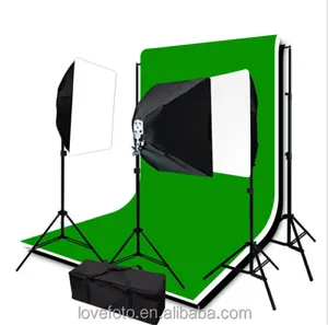 E27 5 trong 1 đèn giữ ổ cắm softbox chiếu sáng kit photo studio bằng vải màn phông nền chụp ảnh kit