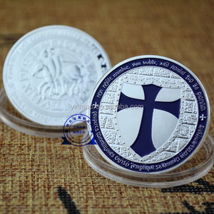 Cross Shield Knights 3 verschiedene Farb münzen Benutzer definierte spezielle 3D <span class=keywords><strong>Christian</strong></span> Church Coin - Product Image 6