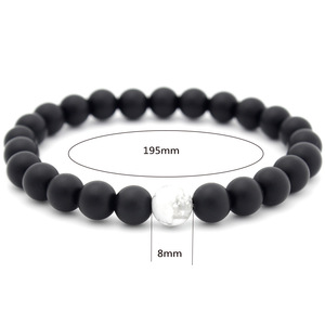 Black Agate Beads <strong>White</strong> Turquoise Stone Stone <strong>Bracelet</strong> Distance <strong>Bracelets</strong> - Product Image 5