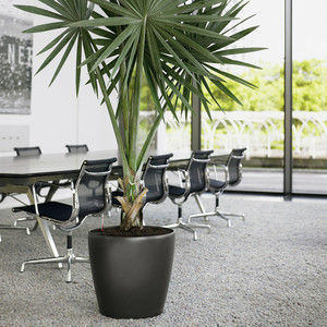 Ngoài Trời Thông Minh Trang Trí Kích Thước Lớn Nhựa Sợi Thủy Tinh Trắng Men Baking Hoàn Thiện Lười Biếng Hydroponics Flowerpot <span class=keywords><strong>Planter</strong></span> - Product Image 3