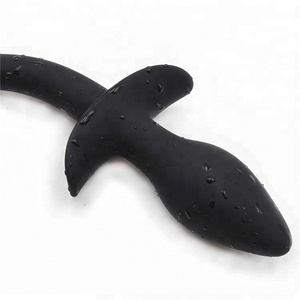 Tadpole şekil Unisex silikon köpek kuyruk Anal Plug köpek Slave Butt Plug su geçirmez prostat masajı Anal dilatör adam seks - Product Image 5