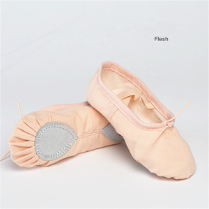 Venta al por Mayor de Fábrica: Zapatos Planos de Ballet para Niñas, Color Rosa Intenso, Parte Superior de Lona, Suela de Gamuza - Product Image 1