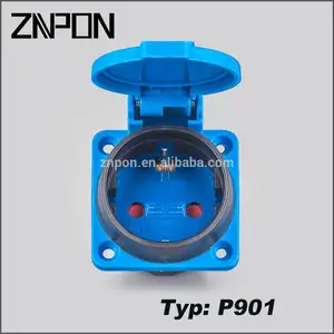 Toma de corriente eléctrica ZNPON tipo P901 16A 250V ip54, resistente al agua, Europa, Alemania