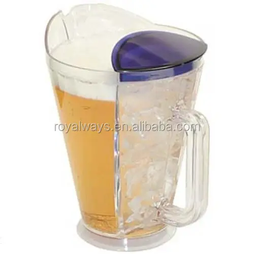 Khuyến Mại Thực Phẩm An Toàn 1.5L Acrylic Beer Pitcher Với Ice Core, Nhựa Beer Jug