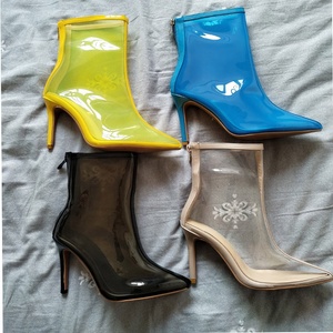 Scarpe di gelatina di grandi dimensioni 10cm da donna in PVC colorato scarpe estive Glitter <span class=keywords><strong>con</strong></span> paillettes a spillo tacchi alti stivali <span class=keywords><strong>sandali</strong></span> - Product Image 2