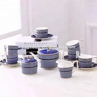 Europese luxe fijne bone china thee sets 15 stuks met custom logo