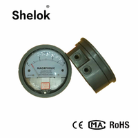 Manomètre de pression différentielle micro de haute précision Shelok pour la climatisation, conception magnétique sans friction