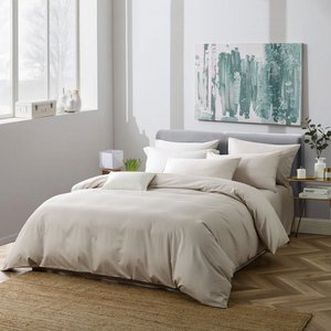 Modern Eco-Friendly 100% Cotton <strong>Comforter</strong> <strong>Set</strong> Queen Size 4-Piece Bed Linens with Duvet Cover Bed Sheet &amp; Pillowcases All-Season - Product Image 2