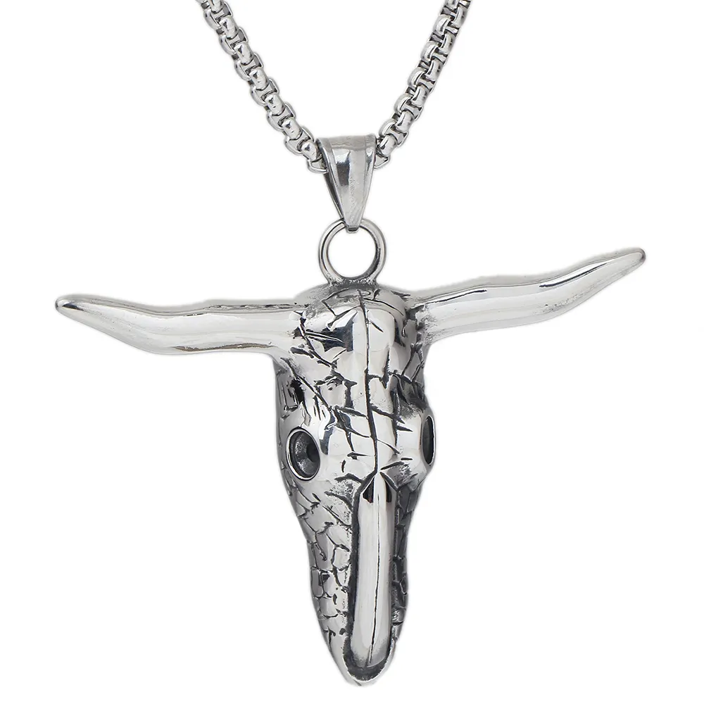 Punk Style New Pendant Ngau Tau Shape Pendant Necklace for Men