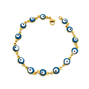 Olivia Nouveaux Produits Femmes Bleu Marine Style Œil Bracelet Perles Délicates Bijoux Or Multicolore Bracelet Oeil Mal - Product Image 2