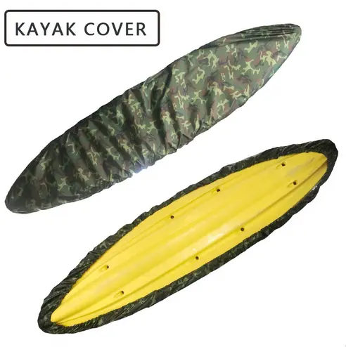 Housse Couverture de Kayak Remorquable Pour Bateau Kayak Universel Etanche Gris 