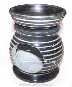 Brûleurs d'huile aromatique en pierre ollaire noire - Product Image 1