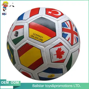 4 Inch Warna-warni Lembut Stres PU PVC Negara Bendera Olahraga Sepak Bola Mainan Bola Mainan