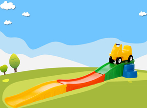 Pista de polea de jardín de infantes para niños, juguete de bloques deslizantes, patinete de tres etapas, Tobogán de equilibrio para bebé, ruedas de coche para niños, coche de montaña - Product Image 2