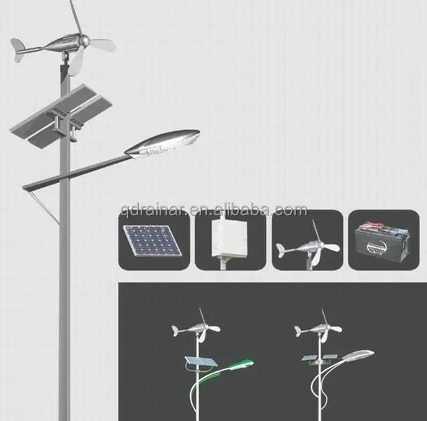 Multifuncional cambiar entre la energía eólica y la energía solar poste de luz de la lámpara de