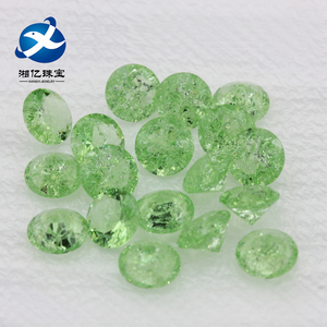 Wuzhou gemas sintéticas Cristal de hielo hermoso color <span class=keywords><strong>verde</strong></span> manzana - Product Image 3