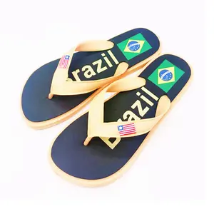 Fuzhou靴工場新ファッションブラジル自然カスタムビーチサンダルストラップソール格安卸売ラバービーチサンダル