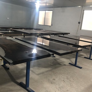Luxury Dining Table American Black Walnut <strong>Slab</strong> + Impoted <strong>Epoxy</strong> <strong>Resin</strong> Design Table Custom-made Order