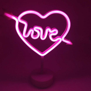 Heart Shape LED <strong>Neon</strong> Light <strong>Sign</strong> <strong>Battery</strong> <strong>Operated</strong> Wedding Decoration Gift for Indoor Desktop Display - Product Image 4