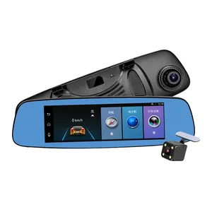 GPS Navigation 7.84" Car Camera DVR 4G Android Dual Lens 1080P Rearview Mirror